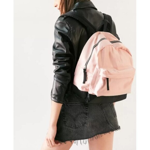 BNWOT Stussy "No Comply" Glossy Pink Zip-Up Backpack - Picture 6 of 10